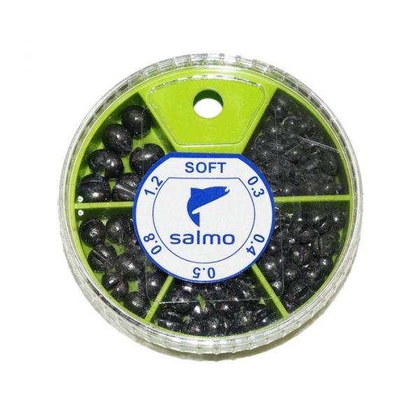 Грузила Salmo ДРОБЬ SOFT мягкий 5 секц. 0.3-1.2г 60г набор 1