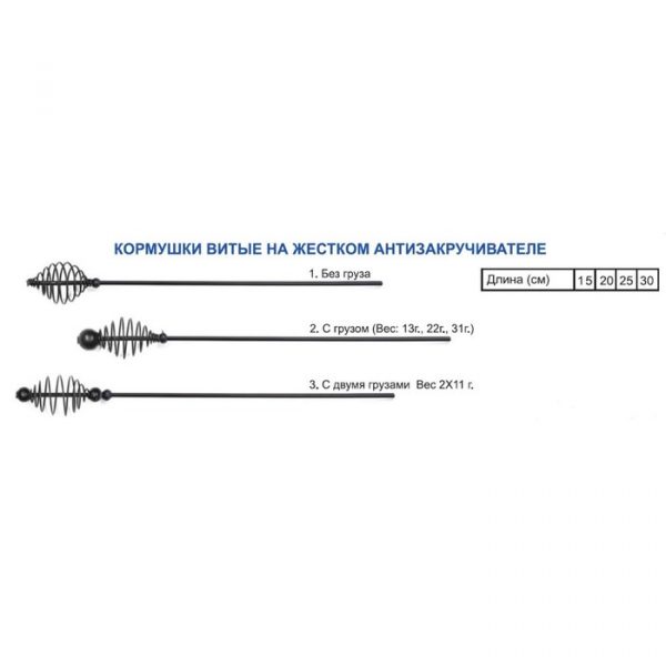 Кормушка "Витая с антизакруч. прям." дл.30см., 2х11гр. (Пирс) (10шт.)