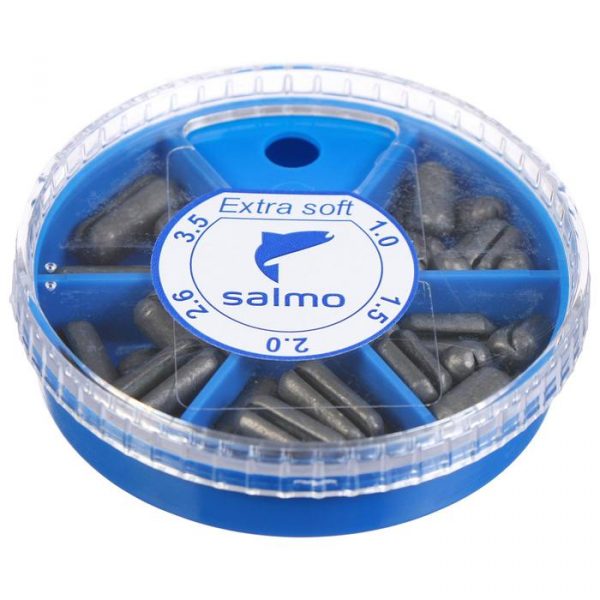 Грузила Salmo EXTRA SOFT, набор №4 малый, 5 секций 1,0-3,5 г, 60 г