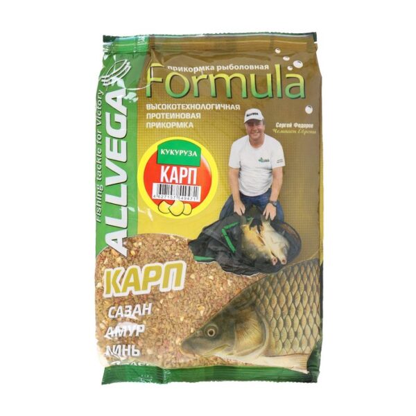 Прикормка Allvega Formula Carp Sweetcorm, карп кукуруза, 900 г