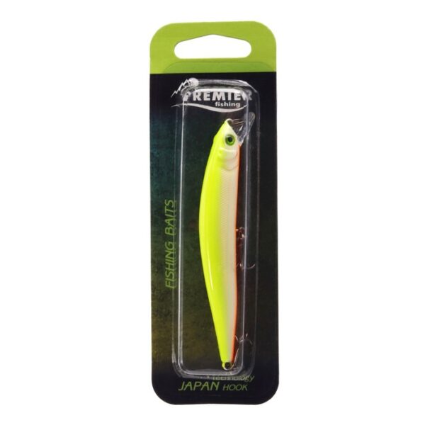 Воблер PREMIER Minnow-pro, 9 см, 8.3 г, минноу, плавающий (0.4-1.2 м), цвет 006 (PR-M90-006/1)