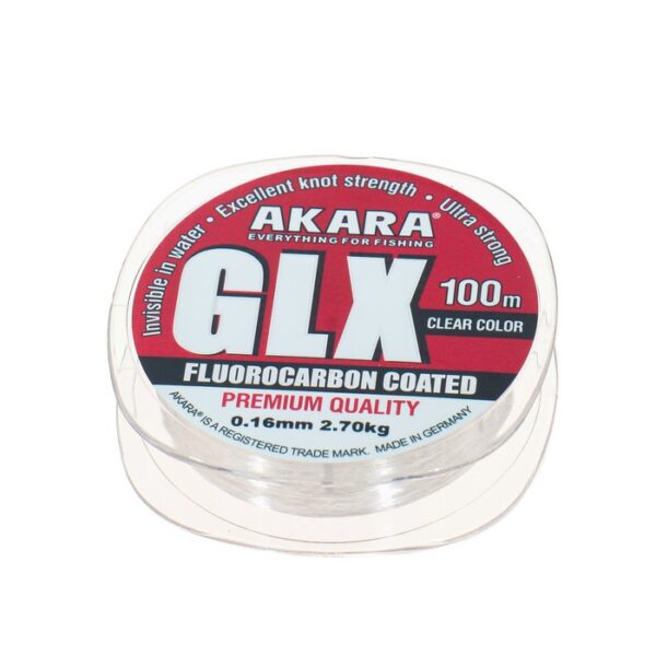 Леска Akara GLX Premium Clear, диаметр 0.16 мм, тест 2.7 кг, 100 м, прозрачная